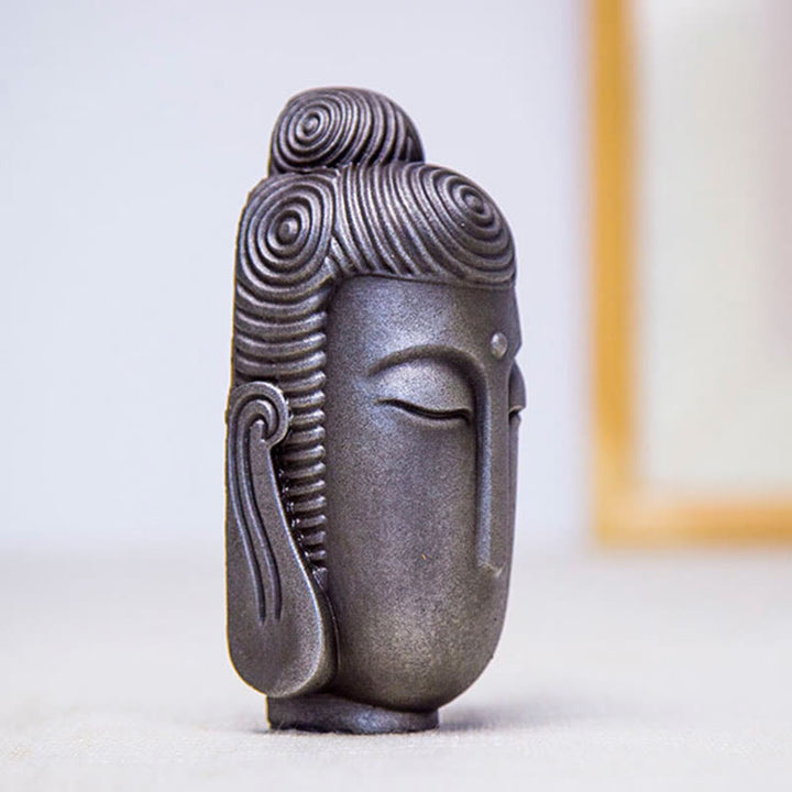 Buddha Stones Geschlossene Augen Meditierende Buddha Eisenpulver Rost Gußharz Statue Heimdekoration - image 14