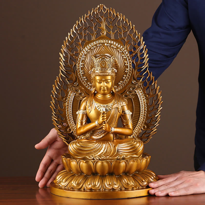 Buddha Stones Tathagata Buddha Figurine Serenity Kupferstatue Hausopfer Dekoration