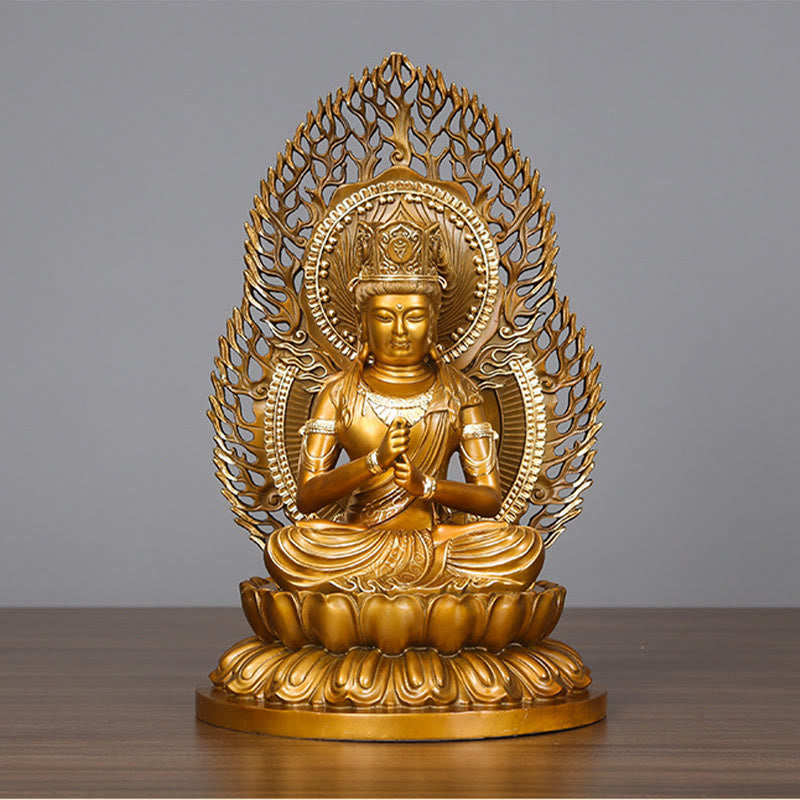 Buddha Stones Tathagata Buddha Figurine Serenity Kupferstatue Hausopfer Dekoration