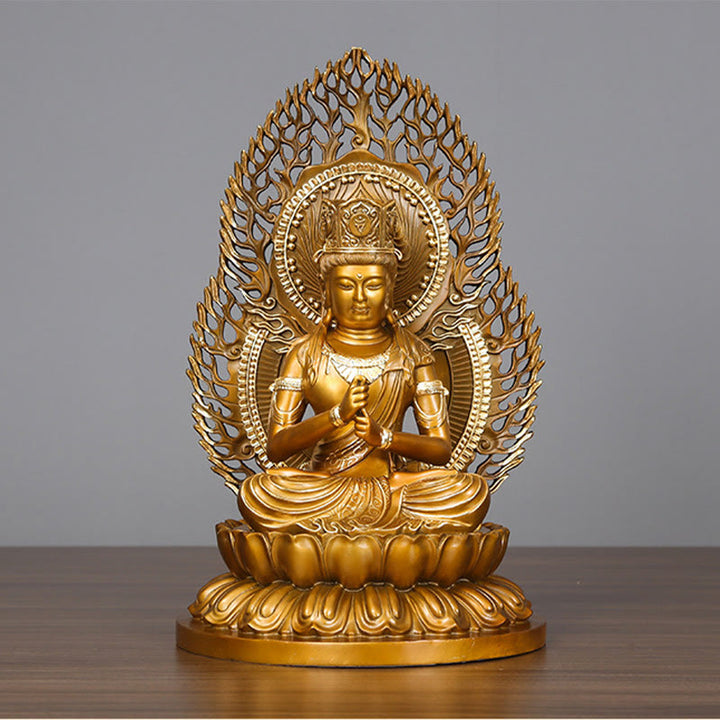 Buddha Stones Tathagata Buddha Figurine Serenity Kupferstatue Hausopfer Dekoration