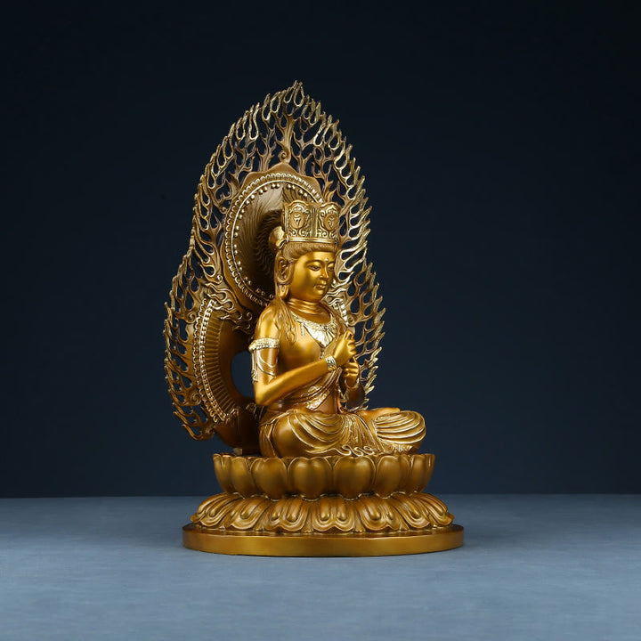 Buddha Stones Tathagata Buddha Figurine Serenity Kupferstatue Hausopfer Dekoration