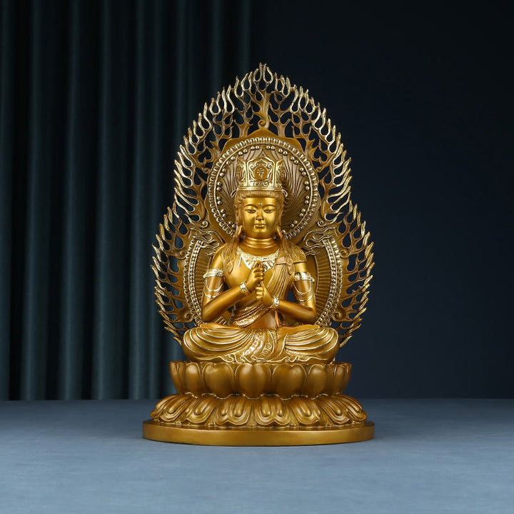 Buddha Stones Tathagata Buddha Figurine Serenity Kupferstatue Hausopfer Dekoration