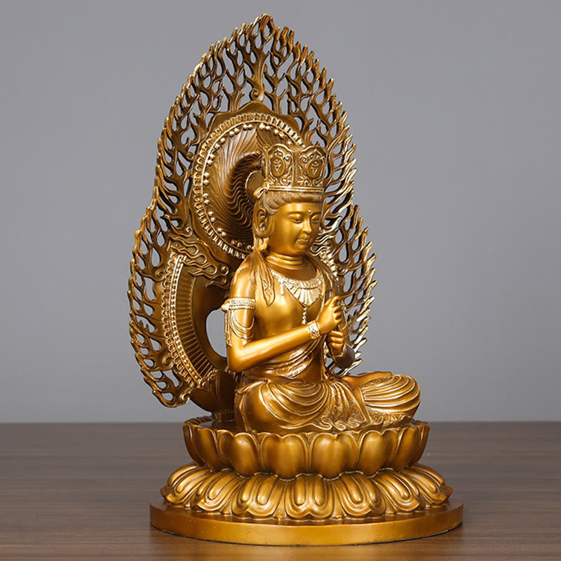 Buddha Stones Tathagata Buddha Figurine Serenity Kupferstatue Hausopfer Dekoration