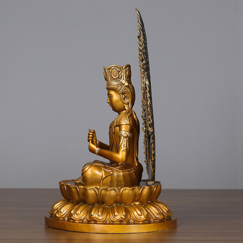 Buddha Stones Tathagata Buddha Figurine Serenity Kupferstatue Hausopfer Dekoration - image 3