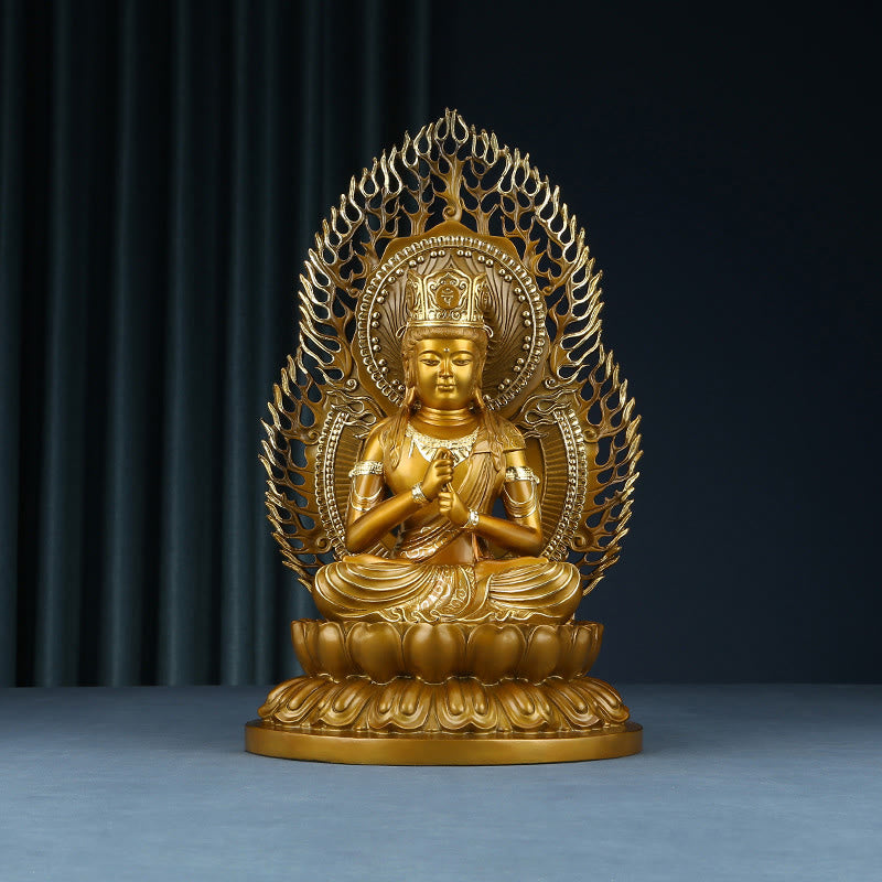 Buddha Stones Tathagata Buddha Figurine Serenity Kupferstatue Hausopfer Dekoration - Buddha 25 x 24 x 42 cm - image 0