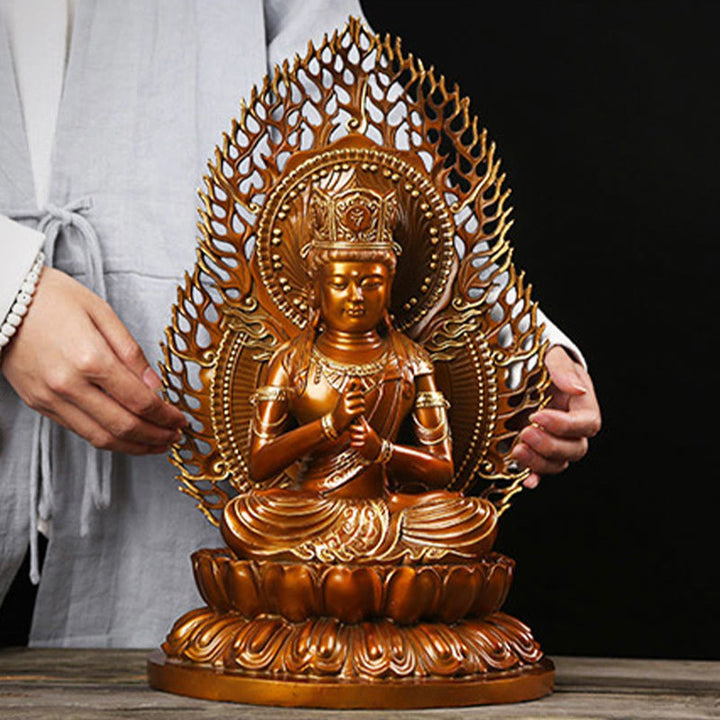 Buddha Stones Tathagata Buddha Figurine Serenity Kupferstatue Hausopfer Dekoration