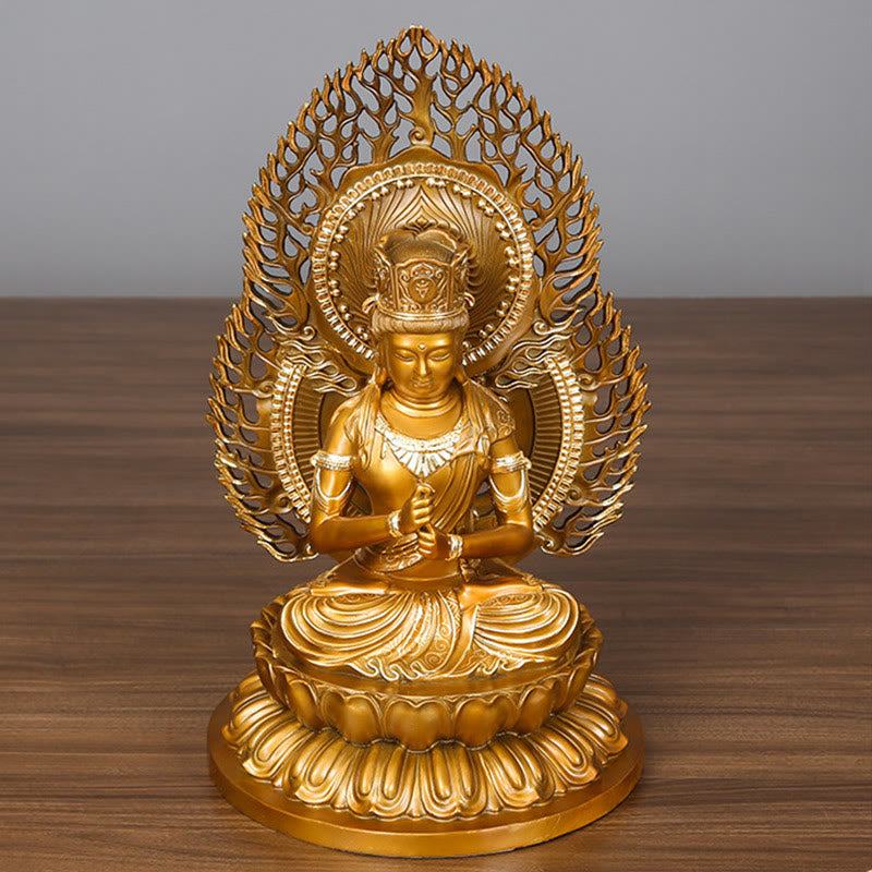 Buddha Stones Tathagata Buddha Figurine Serenity Kupferstatue Hausopfer Dekoration