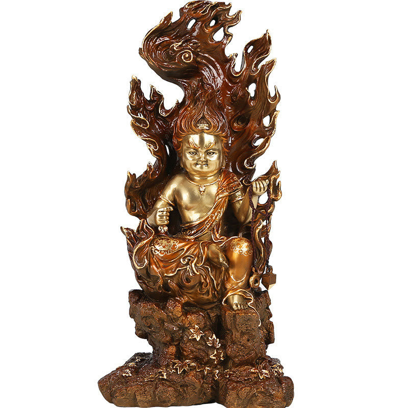 Buddha Stones Acalanatha Buddha Figurine Gelassenheit Kupferstatue Heimopfer Dekoration