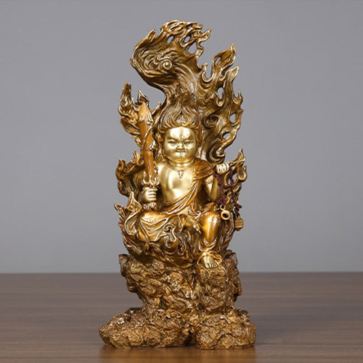 Buddha Stones Acalanatha Buddha Figurine Gelassenheit Kupferstatue Heimopfer Dekoration - image 12