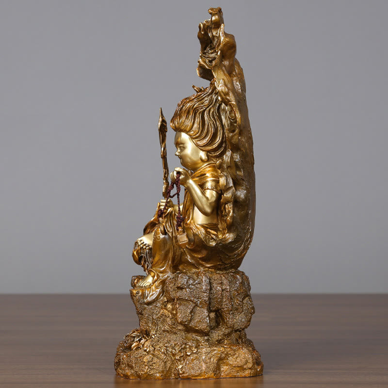 Buddha Stones Acalanatha Buddha Figurine Gelassenheit Kupferstatue Heimopfer Dekoration - image 13