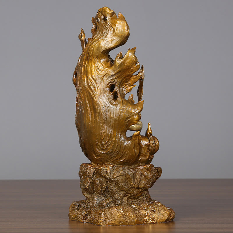 Buddha Stones Acalanatha Buddha Figurine Gelassenheit Kupferstatue Heimopfer Dekoration - image 3