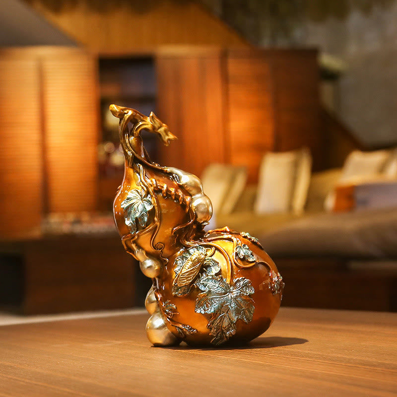 Buddha Stones Goldene Kürbis Messing Kupfer Statue Zuhause Schreibtisch Dekoration - image 1