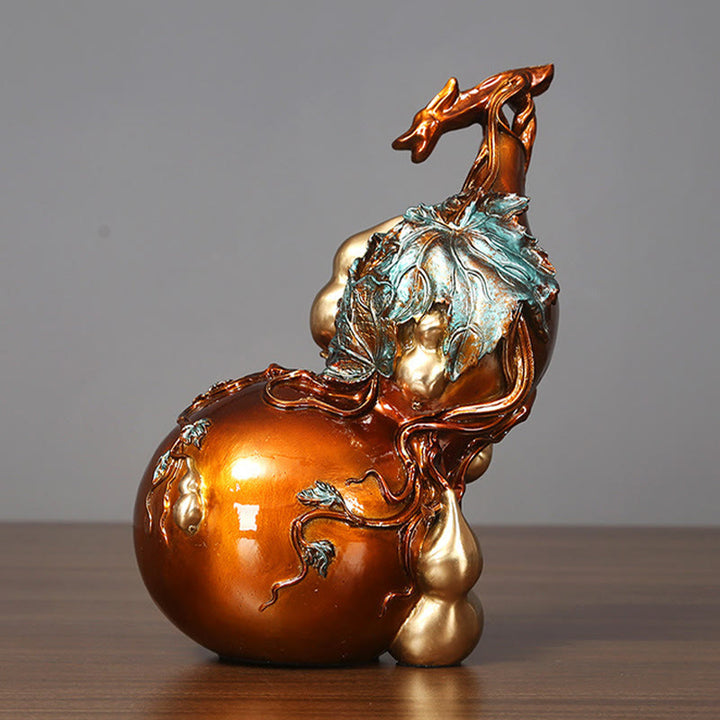 Buddha Stones Goldene Kürbis Messing Kupfer Statue Zuhause Schreibtisch Dekoration - image 5