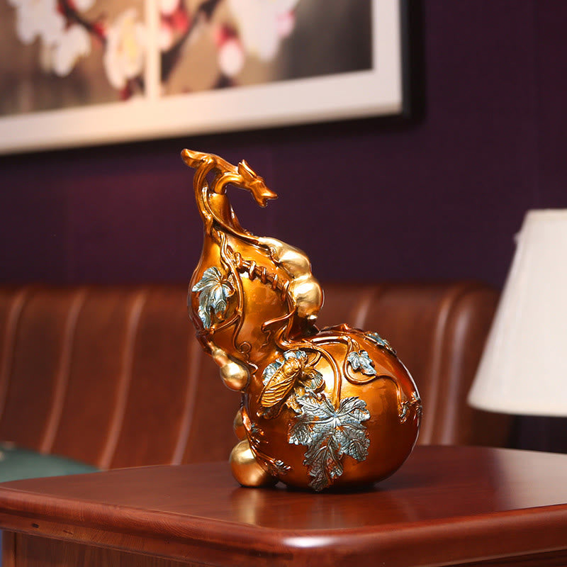 Buddha Stones Goldene Kürbis Messing Kupfer Statue Zuhause Schreibtisch Dekoration - image 7
