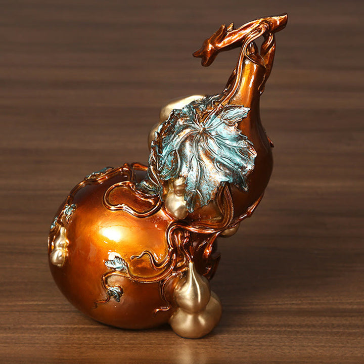 Buddha Stones Goldene Kürbis Messing Kupfer Statue Zuhause Schreibtisch Dekoration - image 11