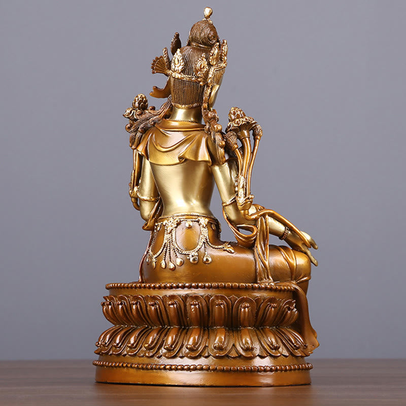 Buddha Stones Bodhisattva Green Tara Figur als Schutzfigur aus Messing und Kupfer für Heimdekoration - image 11