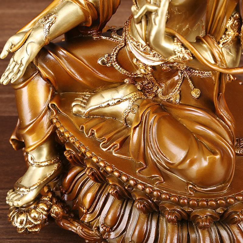 Buddha Stones Bodhisattva Green Tara Figur als Schutzfigur aus Messing und Kupfer für Heimdekoration - image 9