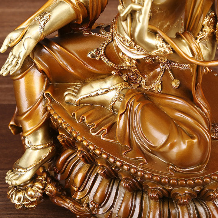 Buddha Stones Bodhisattva Green Tara Figur als Schutzfigur aus Messing und Kupfer für Heimdekoration - image 9