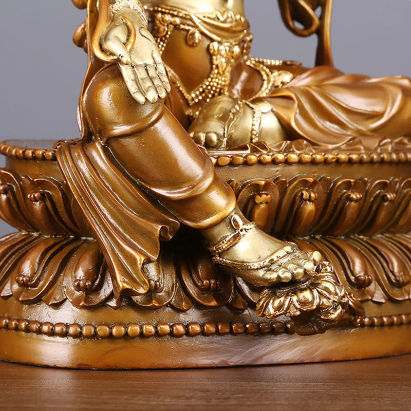 Buddha Stones Bodhisattva Green Tara Figur als Schutzfigur aus Messing und Kupfer für Heimdekoration - image 8
