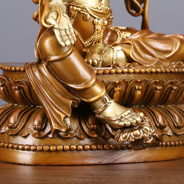 Buddha Stones Bodhisattva Green Tara Figur als Schutzfigur aus Messing und Kupfer für Heimdekoration - image 8