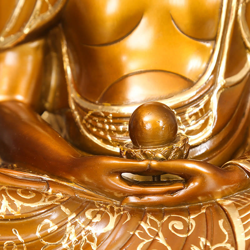 Buddha Stones Sakyamuni Amitabha Medizin Buddha Figur Ruhe Kupferstatue Heim Offerierung Dekoration - image 10
