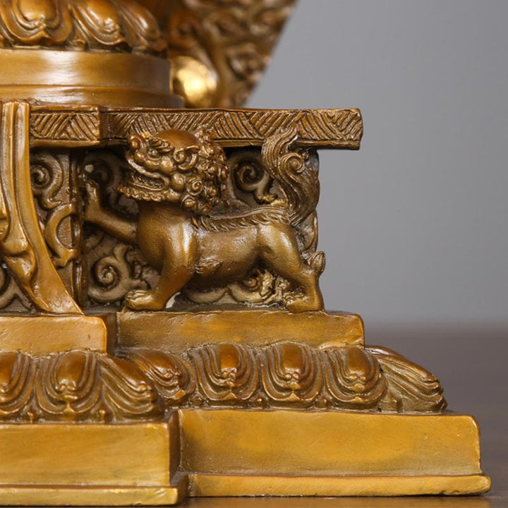 Buddha Stones handgefertigte tausendarmige Avalokitesvara Kwan Yin Reichtum Messing Kupfer Statue Dekoration - image 8