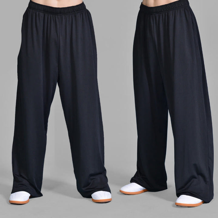 Buddha Stones Sommer Unisex Elastische Taille Tai Chi Qigong Übungshosen Mit Taschen - image 2