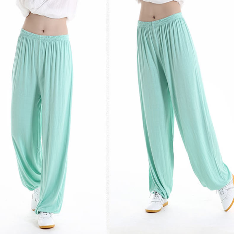 Buddha Stones Sommerhose mit elastischem Bund für Tai Chi und Qigong Übungen aus Modal für Unisex - image 22