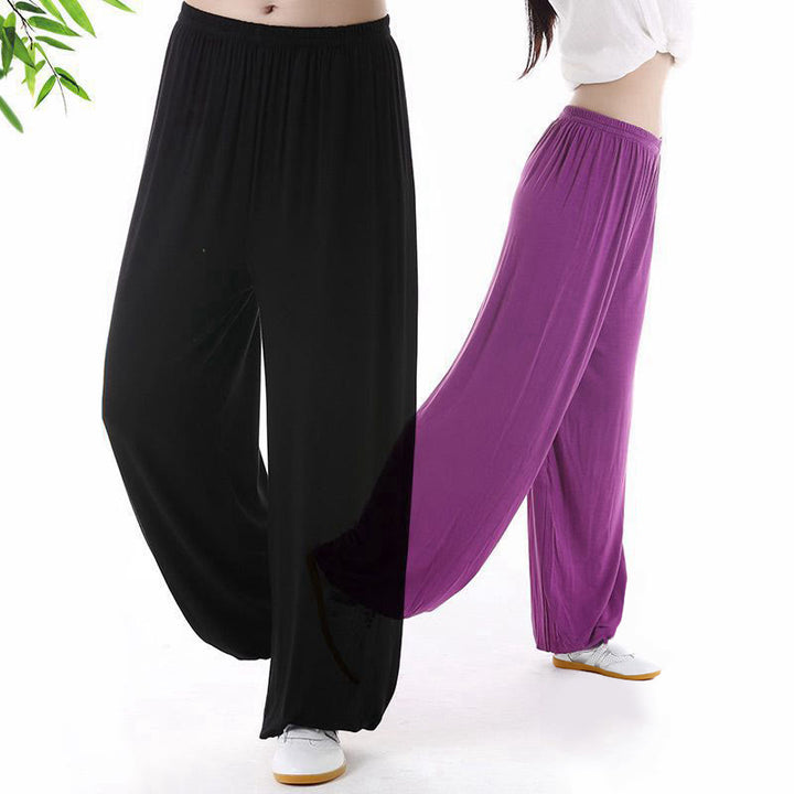 Buddha Stones Sommerhose mit elastischem Bund für Tai Chi und Qigong Übungen aus Modal für Unisex