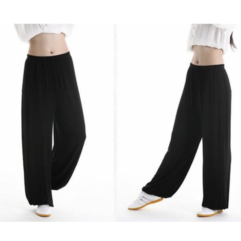Buddha Stones Sommerhose mit elastischem Bund für Tai Chi und Qigong Übungen aus Modal für Unisex - image 5