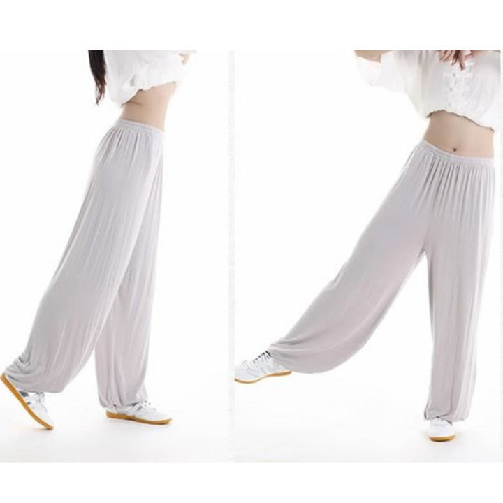 Buddha Stones Sommerhose mit elastischem Bund für Tai Chi und Qigong Übungen aus Modal für Unisex - image 35