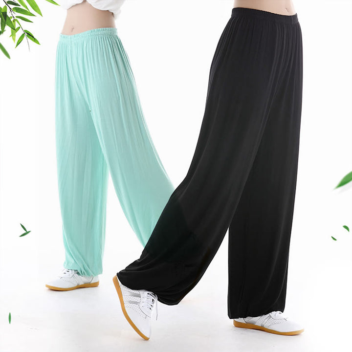Buddha Stones Sommerhose mit elastischem Bund für Tai Chi und Qigong Übungen aus Modal für Unisex - image 20
