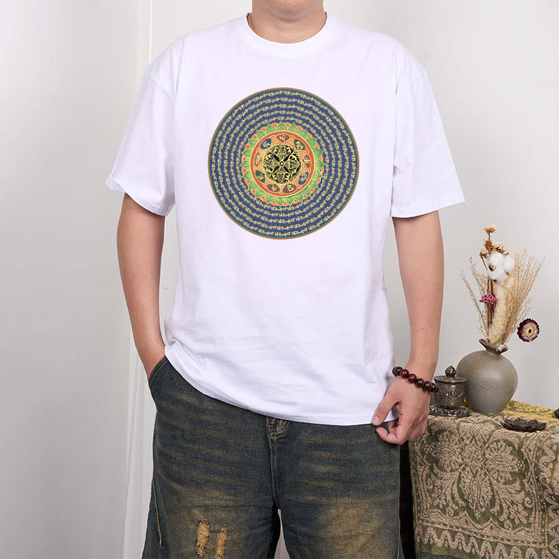 Buddha Stones 108 Om Mani Padme Hum Mantra Sanskrit T-Shirt