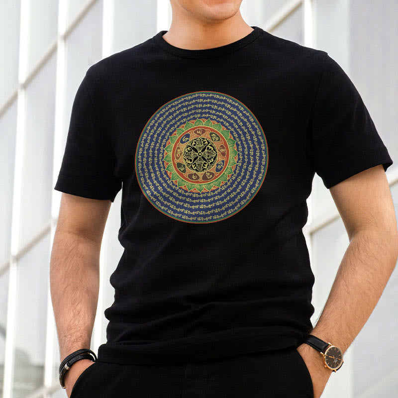 Buddha Stones 108 Om Mani Padme Hum Mantra Sanskrit T-Shirt