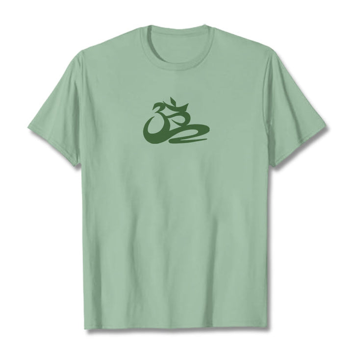 Buddha Stones ​​OM T-Shirt - Blassgrün - 2XL - image 16