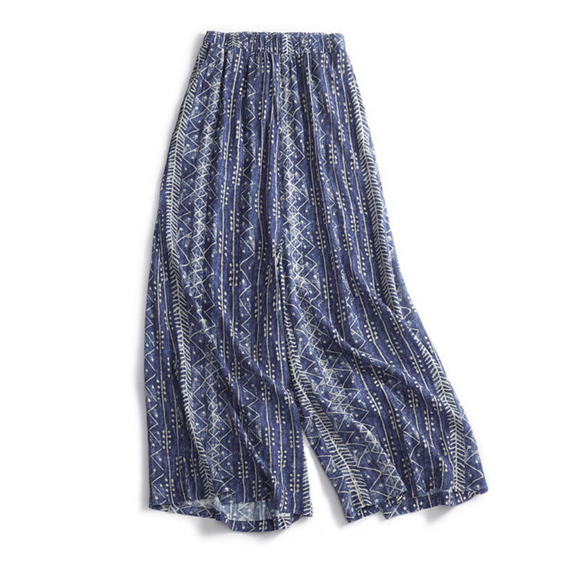 Buddha Stones mit blauen Streifen und weitem Bein sowie Taschen - US 8-10, UK/AU 12-14, EU 40-42 (2XL) - image 0