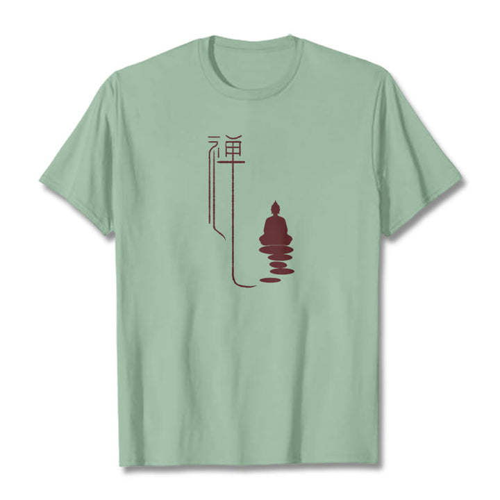 Buddha Stones ​​Zen Buddha T-Shirt - Blassgrün - 2XL - image 17