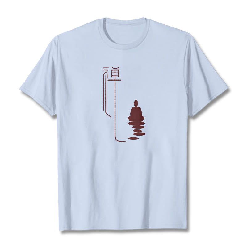 Buddha Stones ​​Zen Buddha T-Shirt - Hellcyan - 2XL - image 13