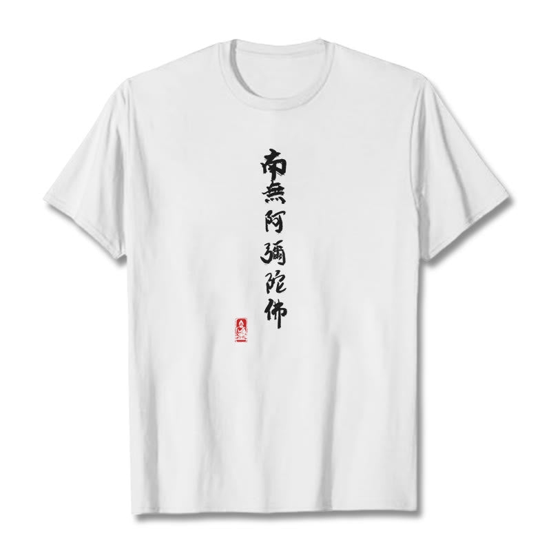 Buddha Stones Nan Wu E Mi Tuo Fo T-Shirt - Weiß - 2XL - image 7