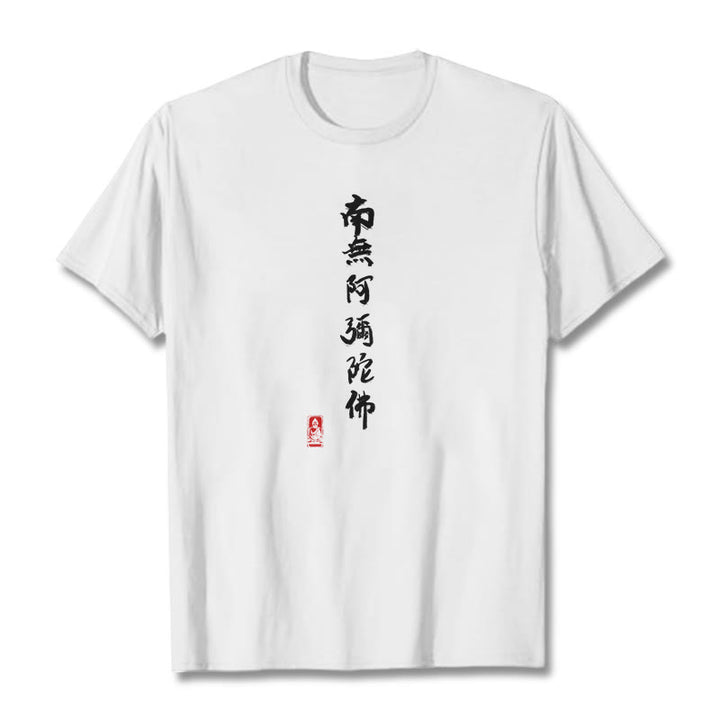 Buddha Stones Nan Wu E Mi Tuo Fo T-Shirt - Weiß - 2XL - image 7