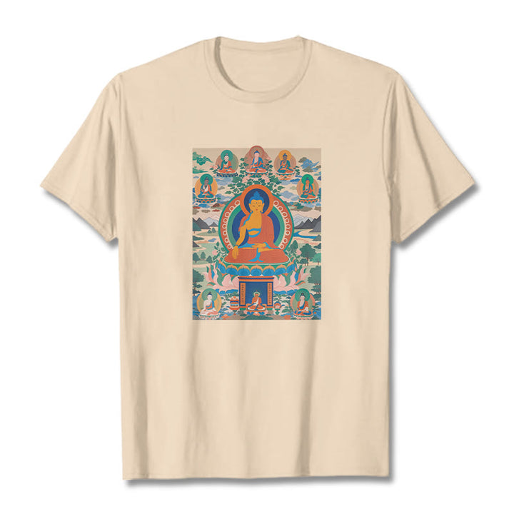 Buddha Stones ​​Die Medizin Buddha Sutra Verwandelt In Kunst T-shirt - Bisque - 2XL - image 11