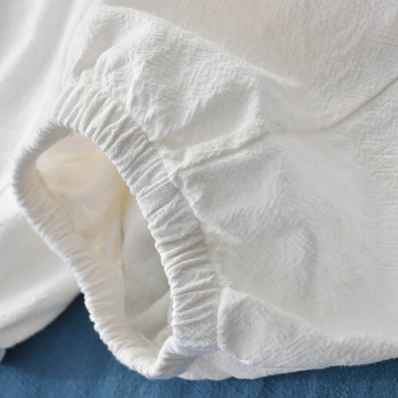 Buddha Stones – Einfarbige Hose aus Ramie-Leinen-Baumwolle mit Taschen - image 31