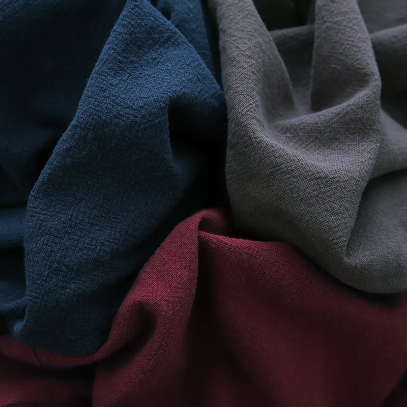 Buddha Stones – Einfarbige Hose aus Ramie-Leinen-Baumwolle mit Taschen - image 55