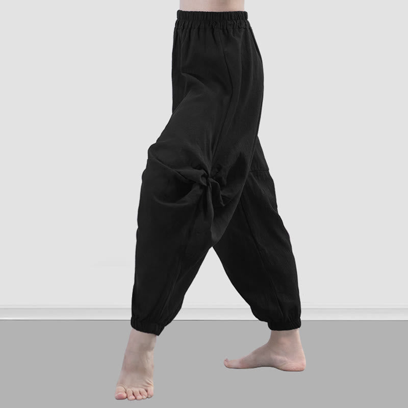 Buddha Stones - Einfarbige, atmungsaktive Modalhose für Tanz und Yoga - Schwarz - US12， UK/AU16，EU44 (3XL) - image 19