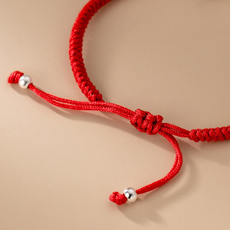 Buddha Stones , handgefertigt, 925er Sterlingsilber, Fu-Charakter, glückverheißende Wolken, Segen, geflochtenes Seilarmband - image 10
