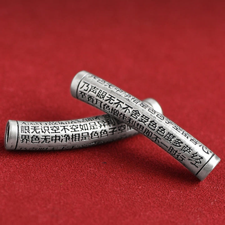 Buddha Stones , handgefertigt, 999 Sterlingsilber, Om Mani Padme Hum, Herz-Sutra, geschnitztes Glücksseil-Armband, Fußkettchen - image 13