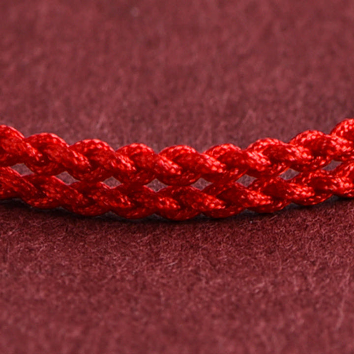 Buddha Stones 999 Gold Kleine Peace-Schnalle Design Handgemachtes Glücksarmband aus geflochtenem Seil Fußkettchen - image 10