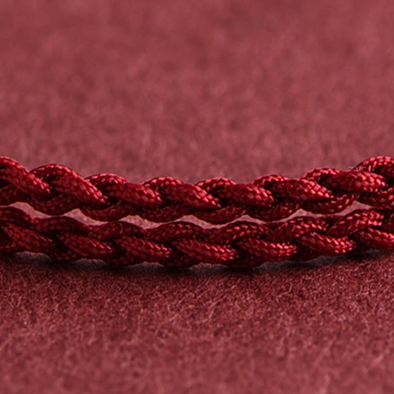 Buddha Stones 999 Gold Kleines Eimer-Form-Design Handgemachtes Glücksarmband aus geflochtenem Seil Fußkettchen - image 9