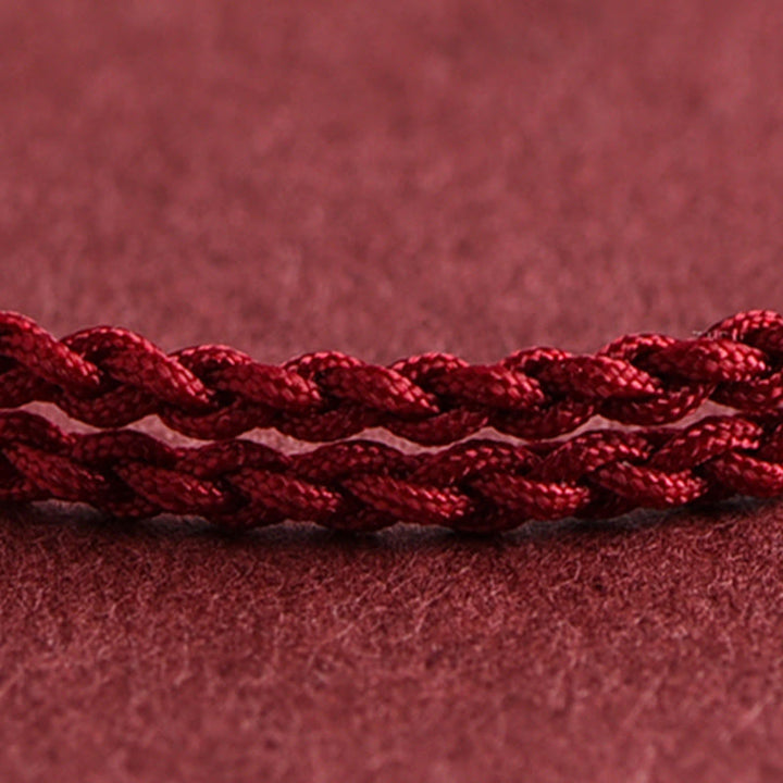 Buddha Stones 999 Gold Kleines Eimer-Form-Design Handgemachtes Glücksarmband aus geflochtenem Seil Fußkettchen - image 9