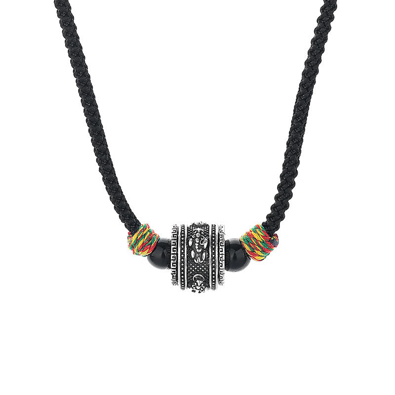 Buddha Stones ​​Tibet Om Mani Padme Hum Hakenkreuz PiXiu Kupfer Weisheit Seil Halskette Anhänger - PiXiu - image 7